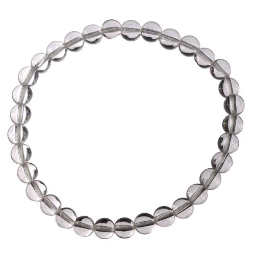 Bracelet cristal de roche perle ronde 6 mm