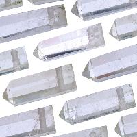 Pendentif cristal de roche cristal poli & percé