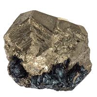 Pyrite cristaux bruts avec hématite