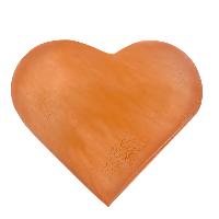 Gypse fibreux « sélénite orange » coeur poli