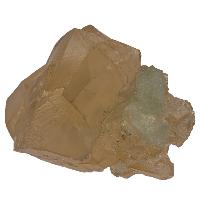 Calcite cristaux bruts avec apophyllite verte