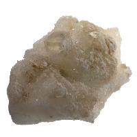 Fluorite incolore groupe de cristaux bruts avec quartz