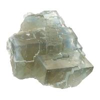 Fluorite bleue groupe de cristaux brut