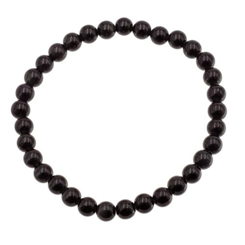 Bracelet obsidienne oeil céleste perle ronde 6 mm 