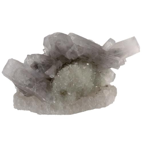 Calcite cristaux bruts sur quartz
