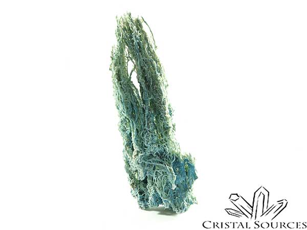 Calcédoine bleue "corail" brute