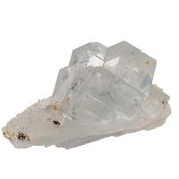 Fluorite incolore cristaux bruts avec quartz