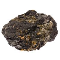 Ferberite fragment brut avec pyrite (wolframite)