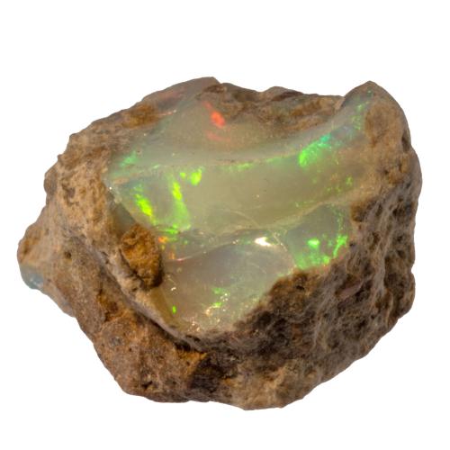 Opale noble brute, reflets multicolores