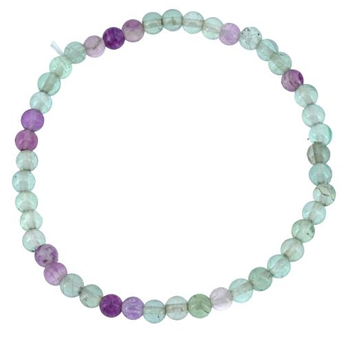 Bracelet fluorite multicolore perle ronde 4 mm