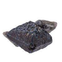 Brookite cristal brut avec quartz fumé