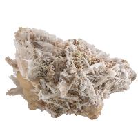 Scolecite cristaux bruts sur stilbite