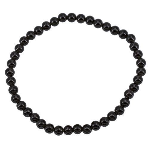 Bracelet obsidienne oeil céleste perle ronde 4 mm 