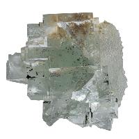 Fluorite incolore cristaux bruts sur quartz