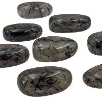 Pendentif quartz tourmaline noire percée