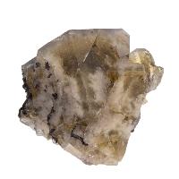 Fluorite jaune cristaux bruts avec siderite