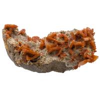 Heulandite orange cristaux bruts sur mordenite
