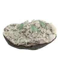 Apophyllite verte cristaux bruts avec stilbite