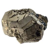Pyrite cristaux bruts avec hématite