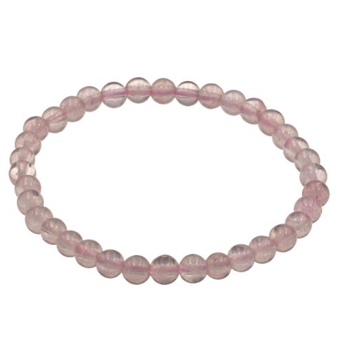 Bracelet enfant quartz rose perle ronde 4-5 mm