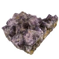 Fluorite violette groupe de cristaux bruts