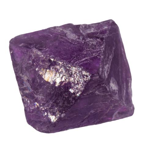 Fluorite violette octaèdre brut